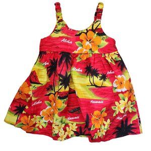 Tropical Group Girls 1-2 Hawaiian Dress Red